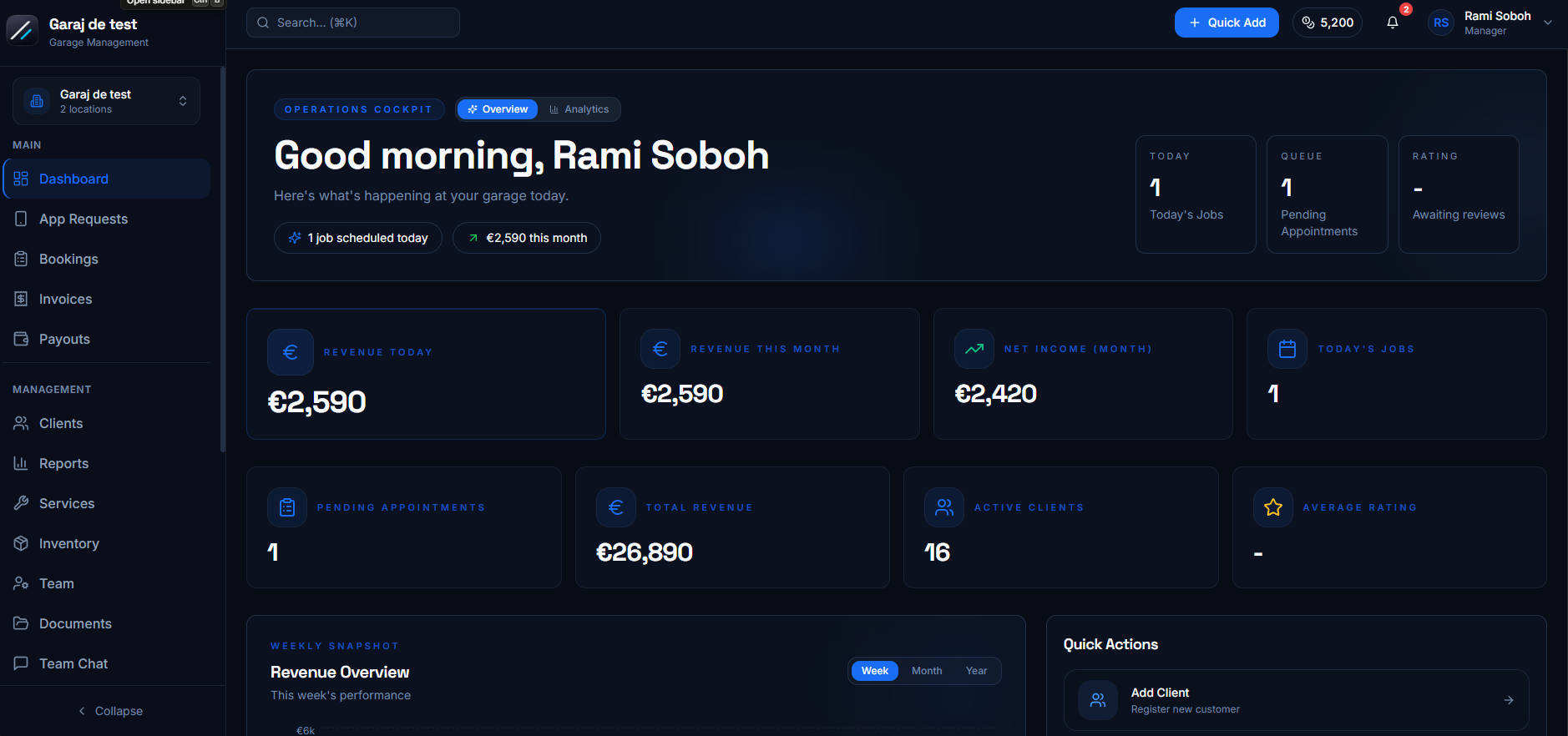 ProDetailer dashboard preview